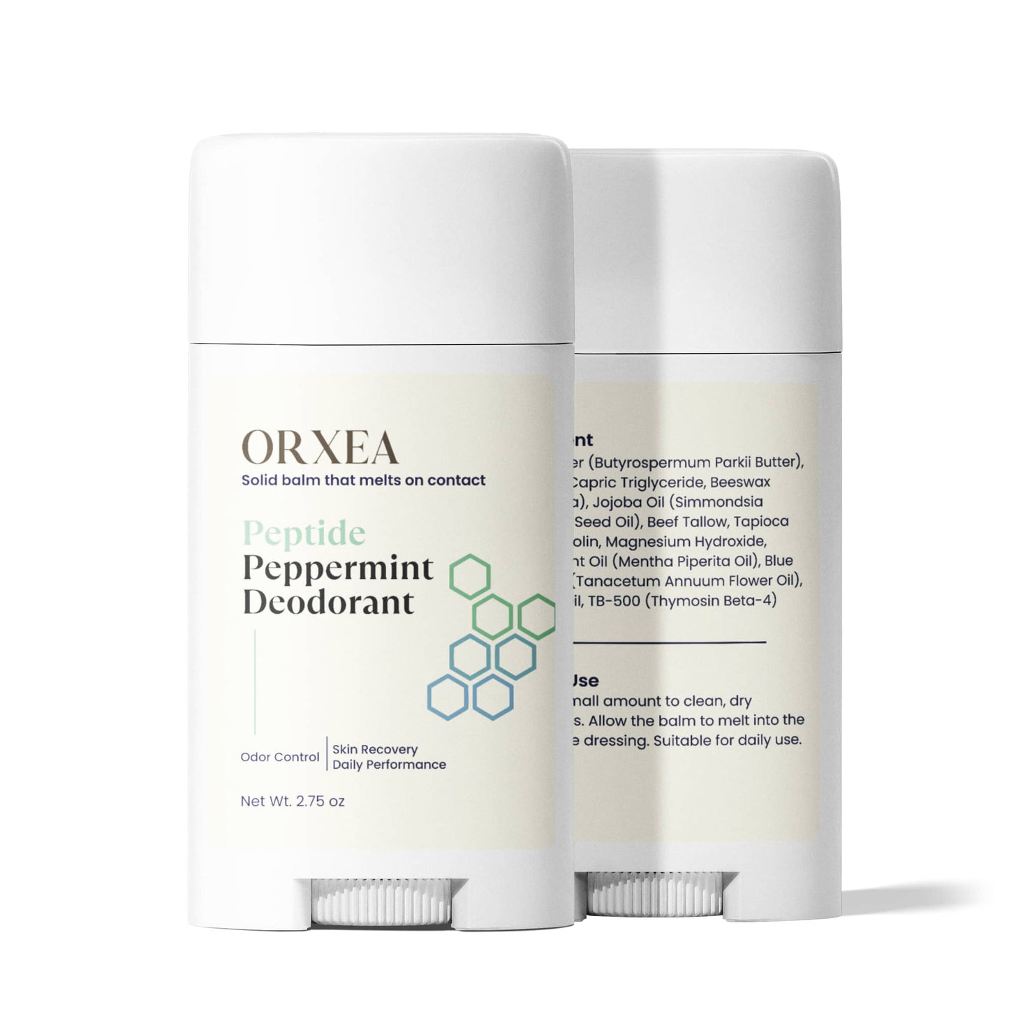 2 Pack Peptide Peppermint Deodorant